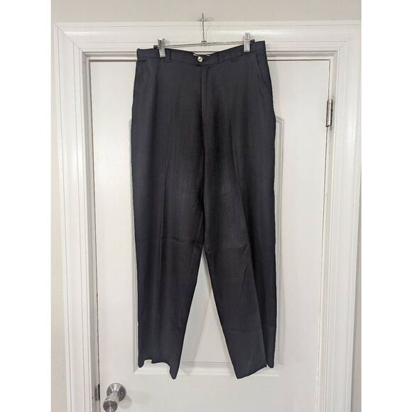 Tommy Bahama Pants - Tommy Bahama Silk Pants women's size 10 black vintage tapered high waist